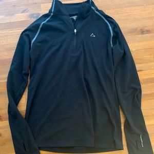 Paradox charcoal gray / black quarter zip pullover